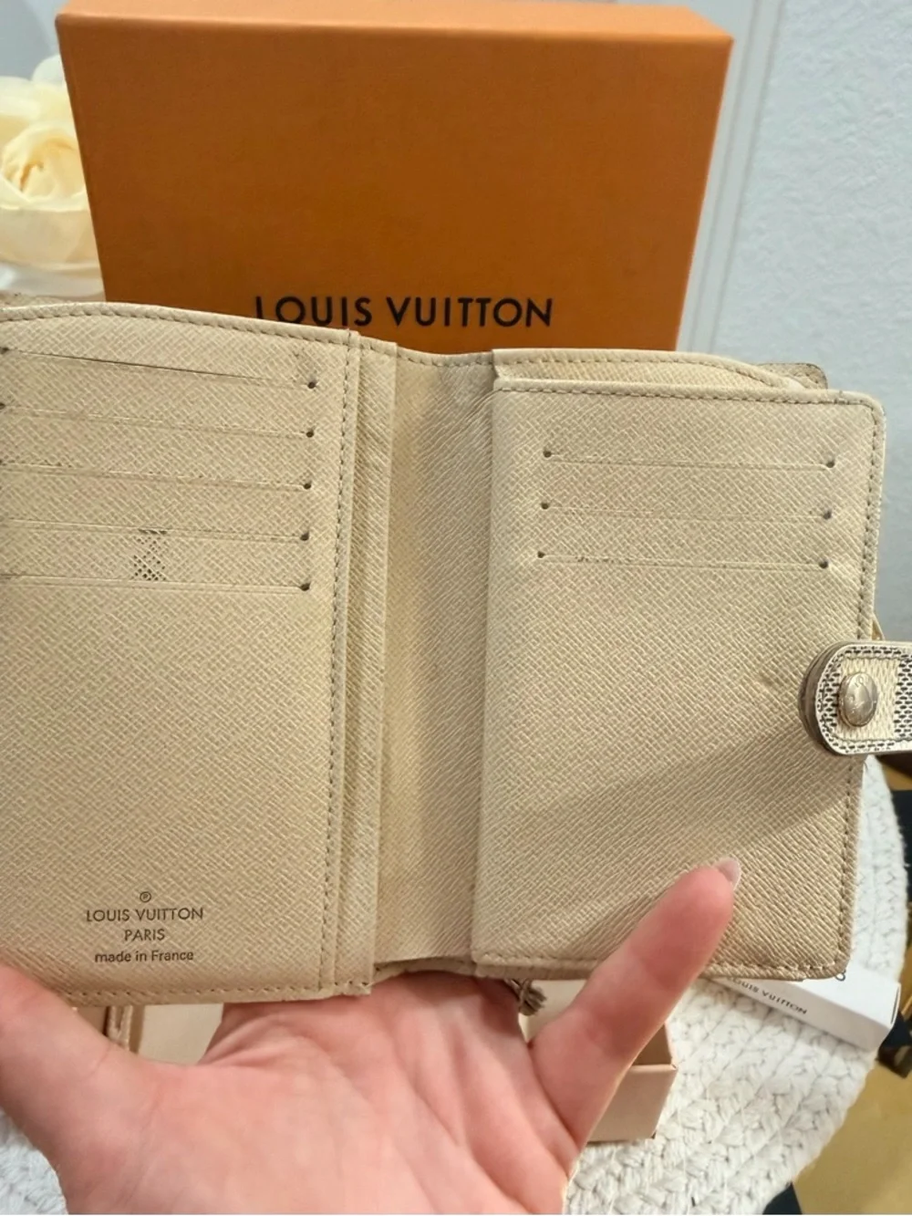 LV Damier Azur Port Feuille Vienoise French Purse Wallet, Dusty, Box,  Apogée - Picture 5 of 17